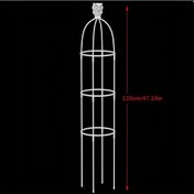 Resim Willowhaven 1 Adet Vintage Cam Elyaf Bitki Kafesi - Avrupa Tasarımı Halkalı Beyaz 47.24in 