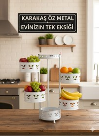 Resim KARAKAŞ ÖZ METAL 6 katlı meyvelik 