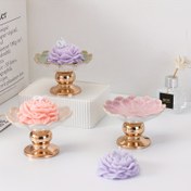 Resim Romantik Yüksek Bacaklı Aromaterapi Mum Tutacağı, 3D Şakayık Çiçeği Özel Mum Standı, Seramik El Sanatları Mum Tutacağı, Çiçek Desenli Ev Dekorasyonu, Noel Partisi, Yeni Eve Taşınma Hediyesi, Aile Mutfak Masası Aksesuarları, Sevgililer Günü ve Özel Günler İçin Mükemmel Seçim 