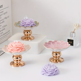 Resim Romantik Yüksek Bacaklı Aromaterapi Mum Tutacağı, 3D Şakayık Çiçeği Özel Mum Standı, Seramik El Sanatları Mum Tutacağı, Çiçek Desenli Ev Dekorasyonu, Noel Partisi, Yeni Eve Taşınma Hediyesi, Aile Mutfak Masası Aksesuarları, Sevgililer Günü ve Özel Günler İçin Mükemmel Seçim 