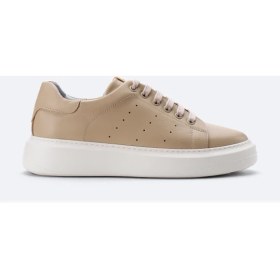 Resim AVVA Erkek Bej %100 Deri Esnek Taban Hafif Casual Ayakkabı B008000 