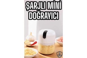 Resim Pazarcan El Rondosu Mini Şarjlı Doğrayıcı Taşınabilir 250 ml 