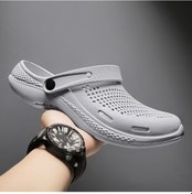 Resim Gri Unisex Moda Erkek Bahçe Sandalet Kadın Büyük Ayak Yaz Plaj Sandalet Gri 