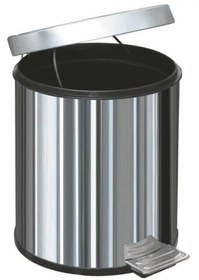 Resim Metal Krom 20 Litre Pedallı Banyo Mutfak İç Kovalı Çöp Kutusu Kovası - 30x35 Cm. - 1 Adet 