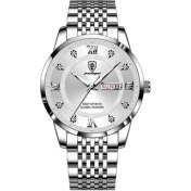 Resim Hanyang 836 Sl Wh S Poedagar 2021 Yeni Erkek Ultra-Ince Saatler Moda Haftası Takvimi Iş Serin Su Geçirmez Lüks Paslanmaz Çelik Kuvars Kol Saati (Yurt Dışından) 