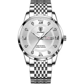 Resim Hanyang 836 Sl Wh S Poedagar 2021 Yeni Erkek Ultra-Ince Saatler Moda Haftası Takvimi Iş Serin Su Geçirmez Lüks Paslanmaz Çelik Kuvars Kol Saati (Yurt Dışından) 