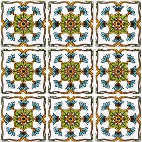 Resim Can Seramik 10*10 cm Cç-91 Kütahya Çini Karo ( 5'li 1 Paket ) 