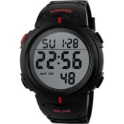 Resim Hanyang Kırmızı Skmeı Üst Erkek Izle Moda Büyük Kadran Spor Saatler 50 M Su Geçirmez Çalar Saat Dijital Erkek Kol Saati Relogio Masculino (Yurt Dışından) 