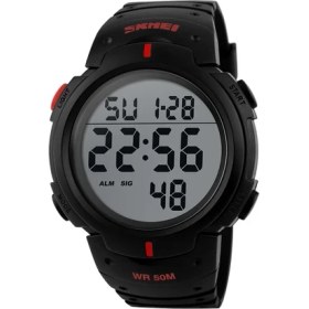 Resim Hanyang Kırmızı Skmeı Üst Erkek Izle Moda Büyük Kadran Spor Saatler 50 M Su Geçirmez Çalar Saat Dijital Erkek Kol Saati Relogio Masculino (Yurt Dışından) 