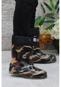 Resim Fort 7061 Haki Kamuflaj İçi Peluşlu Su Geçirmez Erkek Çocuk Kar Yağmur Çizmesi Haki 