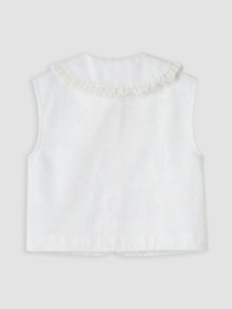 Resim LC Waikiki NEVAVM Farkıyla Bebe Yaka Kız Çocuk Gabardin Ceket 