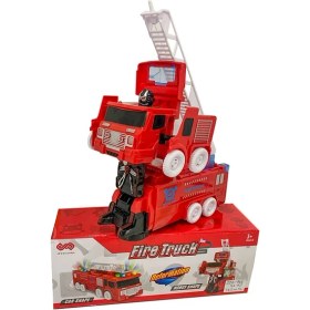 Resim Ethem Oyuncak Müzikli Işıklı Robota Dönüşebilen Itfaiye Araba 