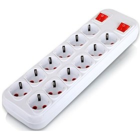 Resim Fetih FT.12-00 12'li Anahtarlı Topraklı Grup Priz Klemensli Beyaz 