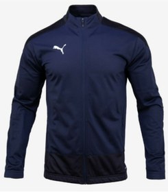 Resim Puma Men Team Goal 23 Full Zip Jacket L/s Jersey Black Tee Top Gym Shirt 65656106 