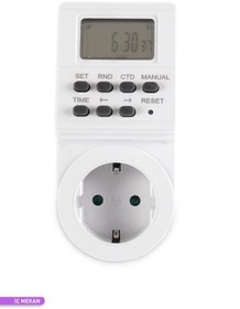Resim Ack Zaman Ayarlı Dijital Saatli Priz, Dijital Zaman Saati, Günlük Ve Haftalık Programlama 