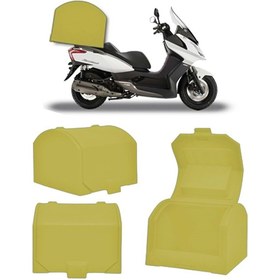 Resim MKG Yamaha Xmax 250 Motosiklet Servis Çantası Sarı 140 Lt Pizza Servis Arka Bagaj 