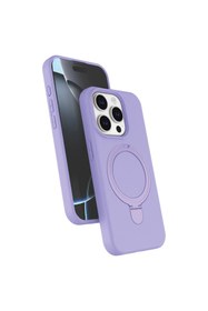 Resim artlab Art Apple İphone 14 Pro Max Regal Magsafe Standlı Kapak - Lila Lab 