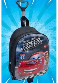 Resim Tezzgelsin Ana Sınıfı Kreş Cars Speed Mcqueen 5d Kabartmalı Çekçekli Tekerli Sırt Çantası Ve Okul Çantası Çok Renkli 