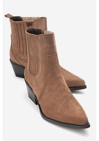 Resim Luvishoes Julıeta Toprak Süet Hakiki Deri Kadın Western Bot Toprak 