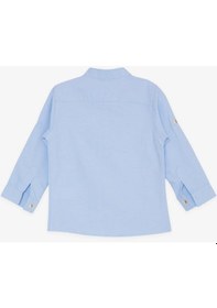 Resim Breeze Girls & Boys Erkek Çocuk Gömlek Armalı Düğmeli 3-7 Yaş, Açık Mavi-açık Mavi Açık Mavi 