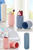Resim Kitchen Beauty Seyahat Tipi Aksesuar Taşıma Kabı Gözlük Diş Macunu Saklama Kutusu Makyaj Fırçası Kutusu 