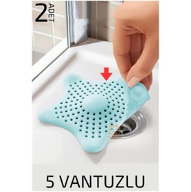 Resim ModaCar Vantuzlu Lavabo Gider Süzgeci Multi Kullanım 2 Li 