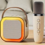 Resim Zineets Işıklı Yüksek Ses Party Box Bluetooth Hoparlör Taşınabilir Şarjlı Ses Sistemi Kablosuz Karaoke Mic 