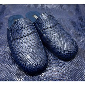 Resim Gönen Leder Erkek El Yapımı Lacivert Cobra Ev Terliği Gı699222 Koyu Lacivert 