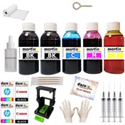 Resim Mertink Hp J5785 J5790 J6410 (350 351xl) Kartuş Dolum Seti 5 Li Set 5x100ml Mürekkep 