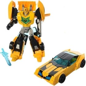 Resim Metal Gövdeli Dönüşebilen Transformer Robot Bumblebe ve Optimus Prime Araba 2'li Set 20 cm 