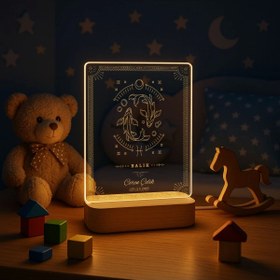 Resim Store Gece Lambası Çocuk Odası Çalışma Masası Kişiye Özel Akrilik Led Işıklı Burçlara Özel Gece Lambası 