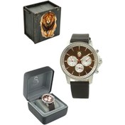 Resim Galatasaray Lisanslı Deri Kordon Saat Hediyelik Ahşap Kutulu 