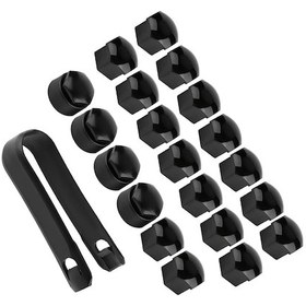 Resim Moveevo Audi İçin 16+4 Adet Abs Anti-kaçırma Jant Vida Kapağı, Toz Koruyucu, Kalıp, Siyah - 