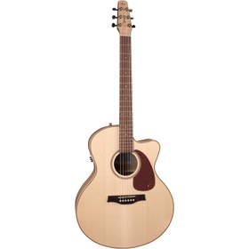 Resim Seagull Performer Cutaway Folk Flame Maple QI Elektro Akustik Gitar (Natural) 