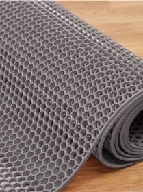 Resim Gri Petek Mat Pvc Kaydırmaz Petek Paspas, 1,2x1 Metre 