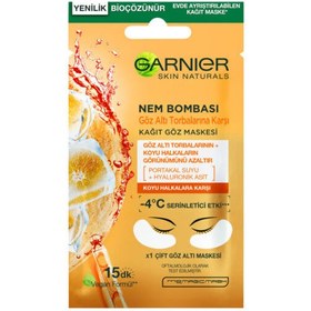 Resim Garnier Nem Bombası Kağıt Göz Maskesi - Göz Altı Torbalarına Karşı 