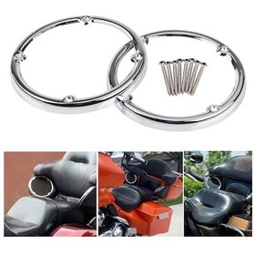 Resim Xurunkeji Harley Electra Street Glide Classic Flhtc İçin Krom Arka Tour-pak Hoparlör Kaplaması 