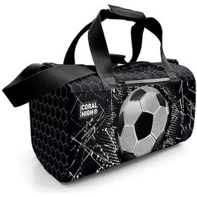 Resim Coral High Erkek Çocuk Spor Ve Seyahat Çantası - Siyah Beyaz Futbol Desenli - 27539 Çok Renkli 