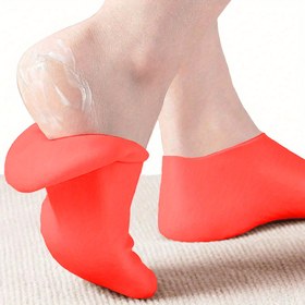 Resim 1 Çift Silikon Gece SPA Çorabı - Kaymaz Jel Tabanlı, Kadınlar ve Erkekler için Nemlendirici Ayak Bakımı - Kuru, Pürüzlü ve Çatlak Ayaklar İçin - Yeniden Kullanılabilir, Evde Pedikür ve Manikür için Kaydırmaz Uyku Çorapları - Ayak Kremleri & Merhemlerle Uyumlu, Açık Parmaklı Tasarım, Yumuşak Aloe Vera Malzeme 