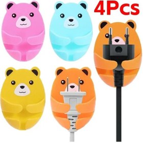 Resim Tineke 4 Adet Kendinden Yapışkanlı Ayı Desenli Fiş Askısı Priz 