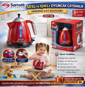 Resim Sesli Ve Işıklı Çaydanlık Evcilik Oyuncak Mutfak Seti 