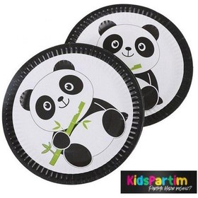 Resim Panda Desenli Karton Tabak 