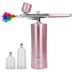 Resim Airbrush-kit Şarj Edilebilir Akülü Airbrush Kompresörü Otomatik 