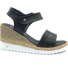 Resim Ayakdaş 1035 Dolgu Taban Kadın Sandalet Siyah 