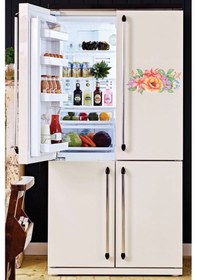 Resim Turuncu Mor Güller Klozet Kapağı Ve Banyo Sticker 