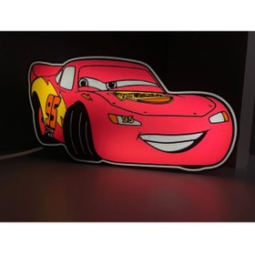 Resim Devotech Şimşek Mcqueen Araba Led Işıklı Lightbox Masa Lambası 