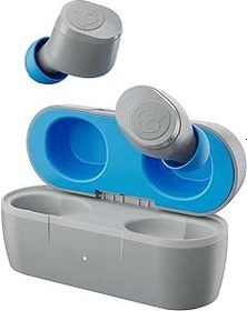 Resim Skullcandy Jib True 2 kablosuz kulak içi kulaklık, 32 saat pil ömrü, mikrofon, iPhone, Android ve Bluetooth cihazlarla uyumlu - açık gri/mavi 