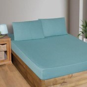 Resim Maxstyle Fitted Saten Çift Kişilik Çarşaf + Yastık Kılıfı Petrol 