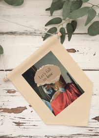 Resim Balkon Duvar Dekoru, Pinterest Oda Dekoru, Sanat Serisi, Kanvas Flama Askılı Duvar Örtüsü NO:456 - Renkli - 1 / 50 x 70 