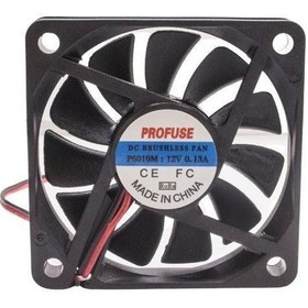 Resim 60x60x10mm 12V 0.13A Fan 2 Kablolu 